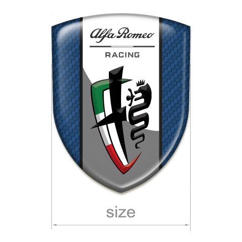 Alfa Romeo Logo Emblem Navy Blue Carbon Version 