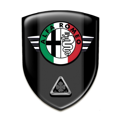 Alfa Romeo Self Adhesive Car logo Emblem Stylish Black Model 