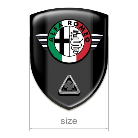 Alfa Romeo Self Adhesive Car logo Emblem Stylish Black Model 