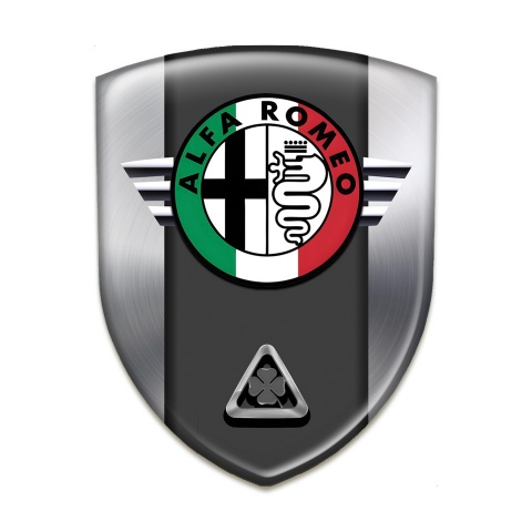 Alfa Romeo Auto Emblem Premium Quality Silver Model 