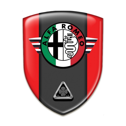 Alfa Romeo Tuning Emblem High Quality Red Model 