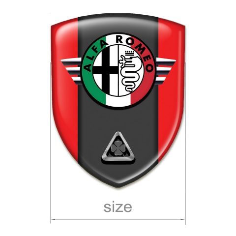 Alfa Romeo Tuning Emblem High Quality Red Model 