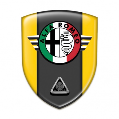 Alfa Romeo Domed Emblem Stylish Yellow Model 