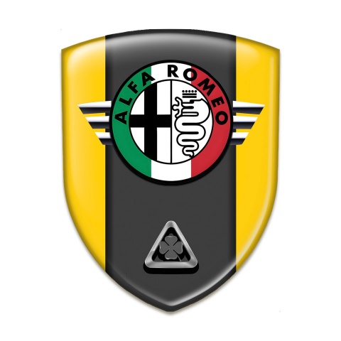 Alfa Romeo Domed Emblem Stylish Yellow Model 