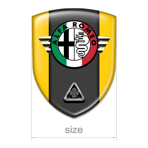 Alfa Romeo Domed Emblem Stylish Yellow Model 