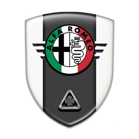 Alfa Romeo Silicone Emblem Racing Edition White Model 