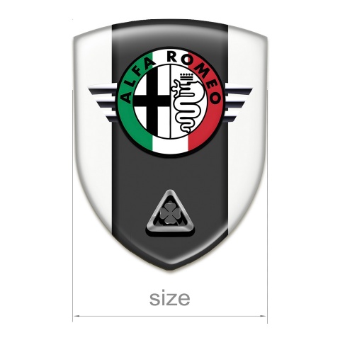 Alfa Romeo Silicone Emblem Racing Edition White Model 