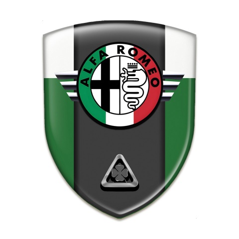 Alfa Romeo Resin Sticker Green White Model 