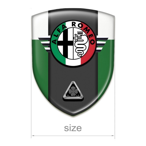 Alfa Romeo Resin Sticker Green White Model 
