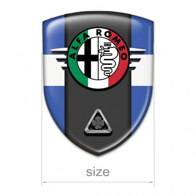 Alfa Romeo Silicone Badge Blue with White Tape model 