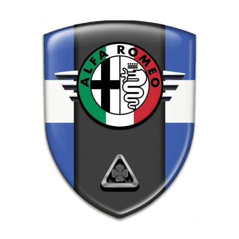 Alfa Romeo Silicone Badge Blue with White Tape model 