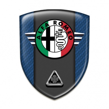 Alfa Romeo Auto Emblem Navy Blue Carbon Model 