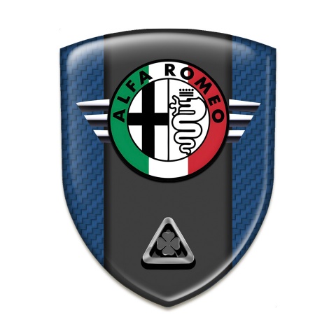 Alfa Romeo Auto Emblem Navy Blue Carbon Model 