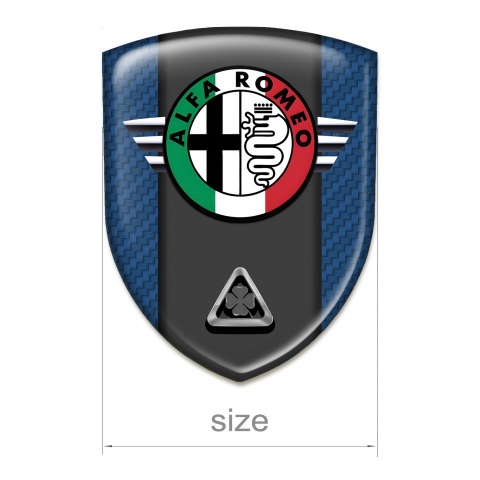 Alfa Romeo Auto Emblem Navy Blue Carbon Model 
