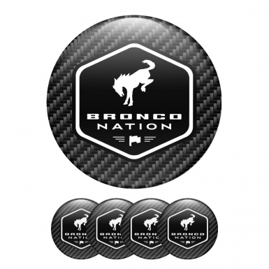 Ford Bronco Wheel Emblem for Center Caps Dark Carbon