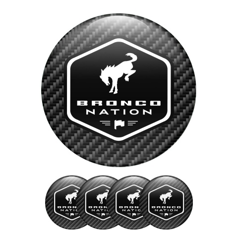 Ford Bronco Wheel Emblem for Center Caps Dark Carbon