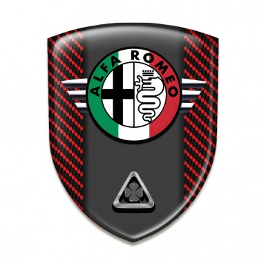 Alfa Romeo Emblem Exterior High End Red Carbon Model 