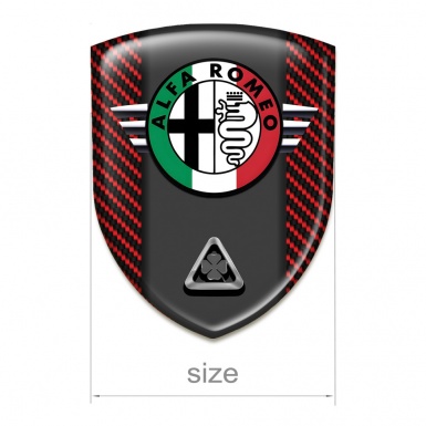 Alfa Romeo Emblem Exterior High End Red Carbon Model 