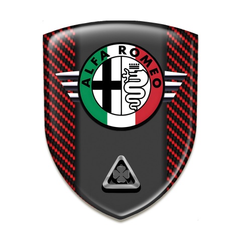 Alfa Romeo Emblem Exterior High End Red Carbon Model 