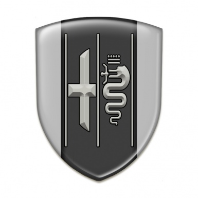 Alfa Romeo Silicone Shield Gray Background Stylish Logo