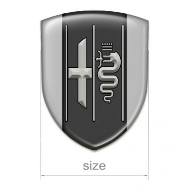 Alfa Romeo Silicone Shield Gray Background Stylish Logo