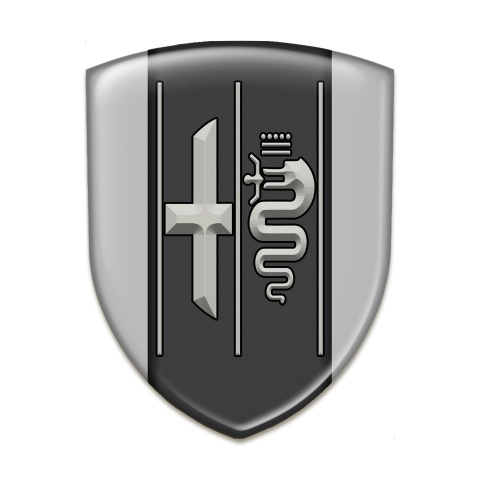 Alfa Romeo Silicone Shield Gray Background Stylish Logo