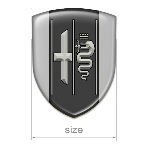 Alfa Romeo Silicone Shield Gray Background Stylish Logo