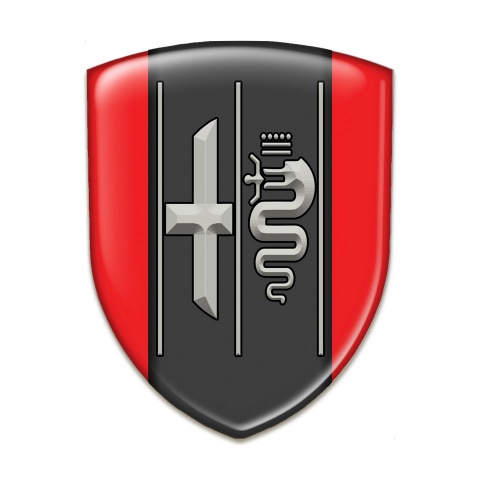 Alfa Romeo Emblem Badge Logo Red Background Stylish Logo 