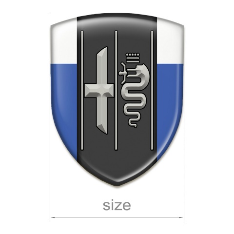 Alfa Romeo Emblem Exterior Premium Quality Blue White Background Stylish Logo 