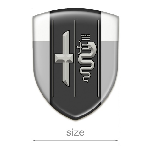 Alfa Romeo Tuning Badge  Gray White Background Stylish Logo 