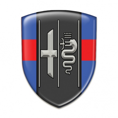 Alfa Romeo Car Interior Badge Blue with Red band Edition 