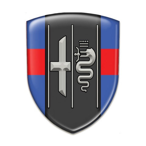 Alfa Romeo Car Interior Badge Blue with Red band Edition 