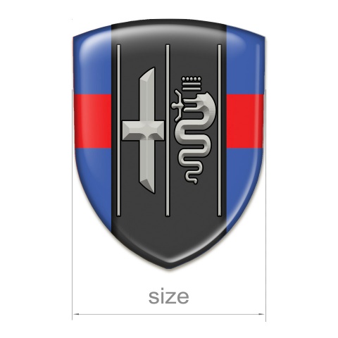 Alfa Romeo Car Interior Badge Blue with Red band Edition 