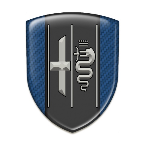 Alfa Romeo Silicone Shield Navy Blue Carbon Background Stylish Logo 