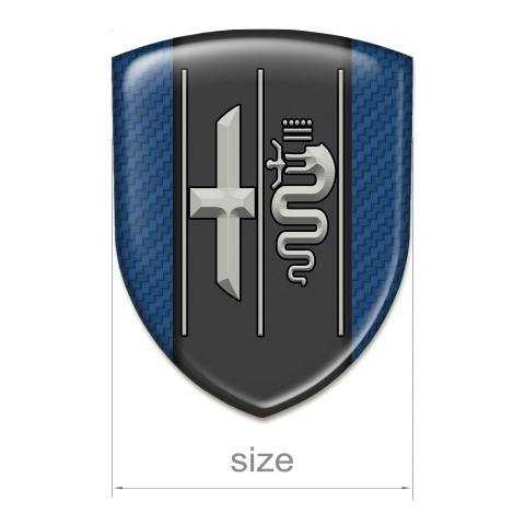 Alfa Romeo Silicone Shield Navy Blue Carbon Background Stylish Logo 