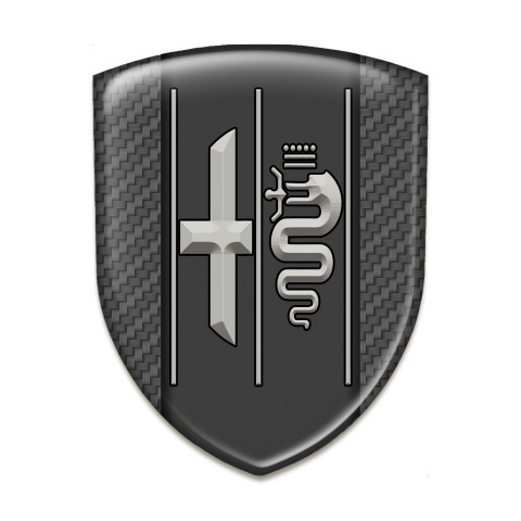 Alfa Romeo Auto Emblem High End Carbon Background Stylish Logo 