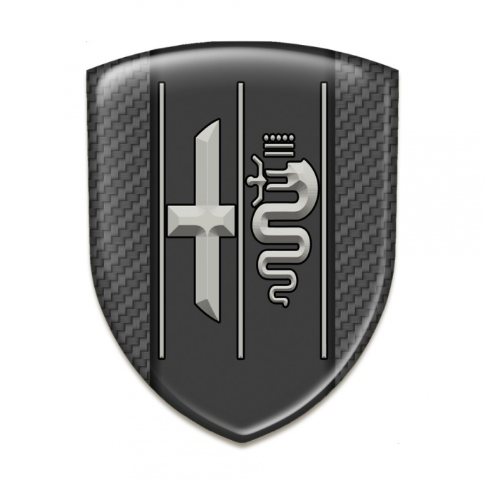 Alfa Romeo Auto Emblem High End Carbon Background Stylish Logo 
