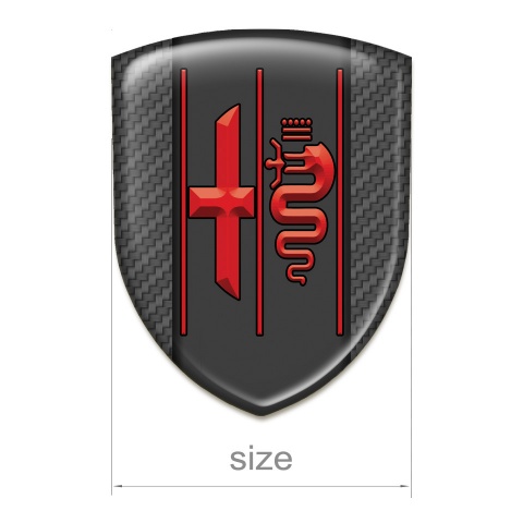 Alfa Romeo Silicone Shield High End Carbon Design Stylish Red Logo 