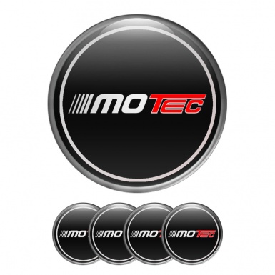 Motec Wheel Center Cap Emblems Black Grey Ring