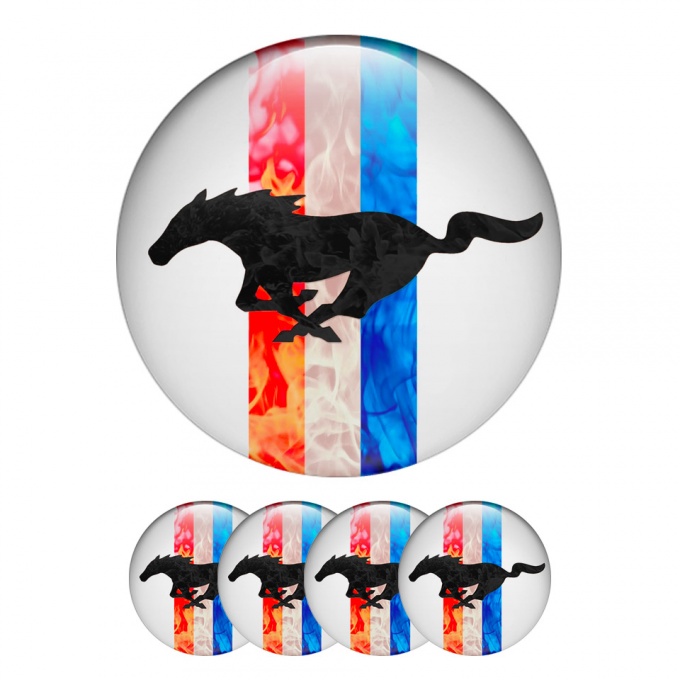 Ford Mustang Wheel Emblem for Center Caps Multicolour