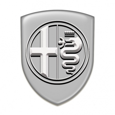 Alfa Romeo Car Accessories Badge Gray Pattern Big Stylish Logo 