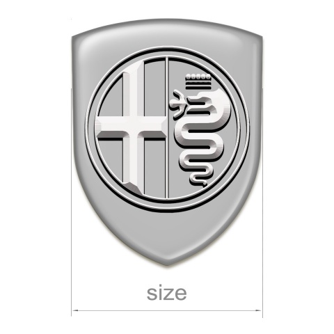 Alfa Romeo Car Accessories Badge Gray Pattern Big Stylish Logo 