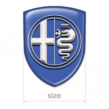Alfa Romeo Silicone Badge Stylish Blue pattern Big White Logo 