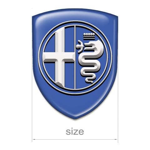 Alfa Romeo Silicone Badge Stylish Blue pattern Big White Logo 