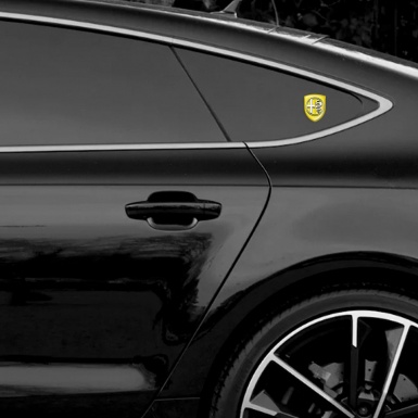 Alfa Romeo Silicone Badge High End Yellow Pattern Big White Logo 
