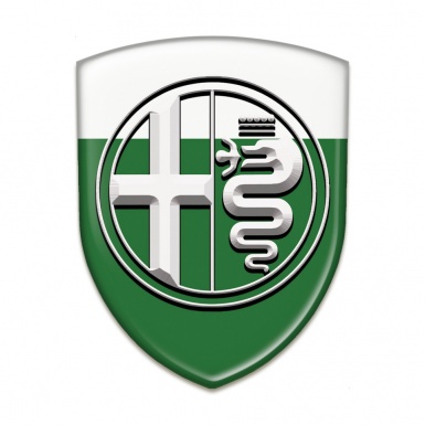 Alfa Romeo Silicone Shield Green White Pattern Big White Logo