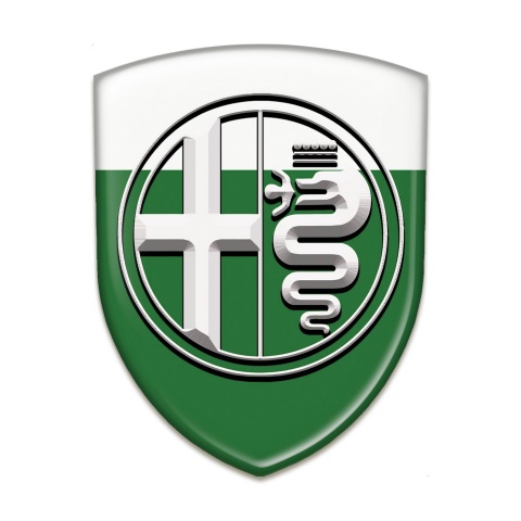 Alfa Romeo Silicone Shield Green White Pattern Big White Logo