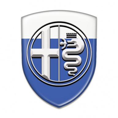 Alfa Romeo Emblem Badge Logo Blue White Pattern Big Logo 