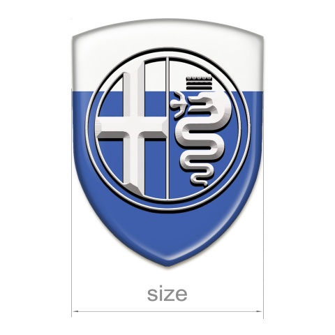 Alfa Romeo Emblem Badge Logo Blue White Pattern Big Logo 