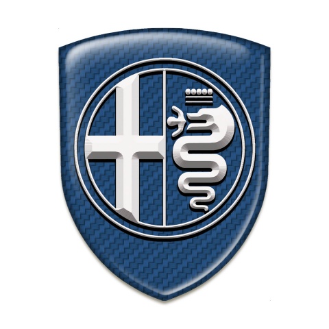 Alfa Romeo Silicone Shield Navy Blue carbon with White Logo 